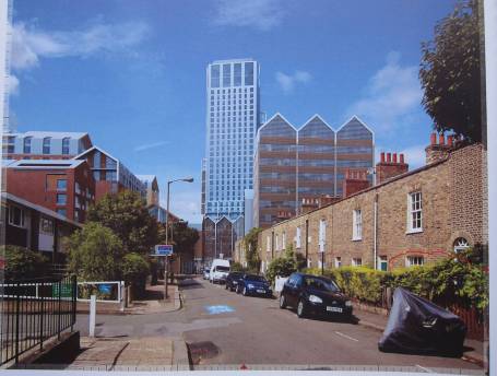 Developer image of Barchard Street taken with a 24mm wide angle lense