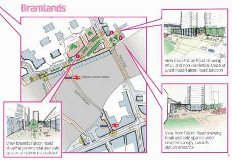 Grant Road redevelopment (and area beside Falcon Bridge) as displayed in the brochure of the preferred option